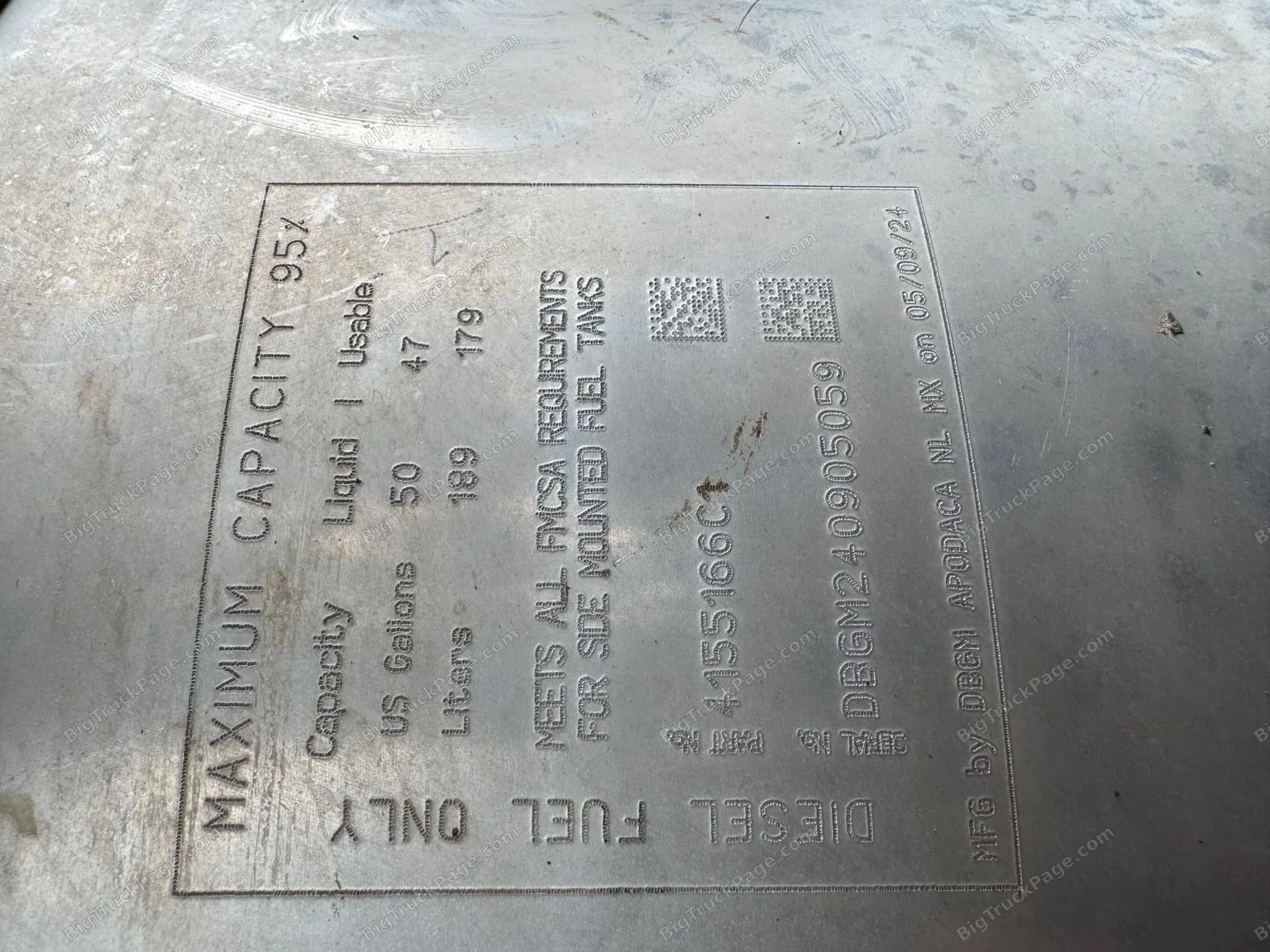 2025 International MV/HV 50-Gallon Aluminum Diesel Fuel Tank Assembly – OEM – 18,833 Miles (used) — photo 5 in Strafford, MO…