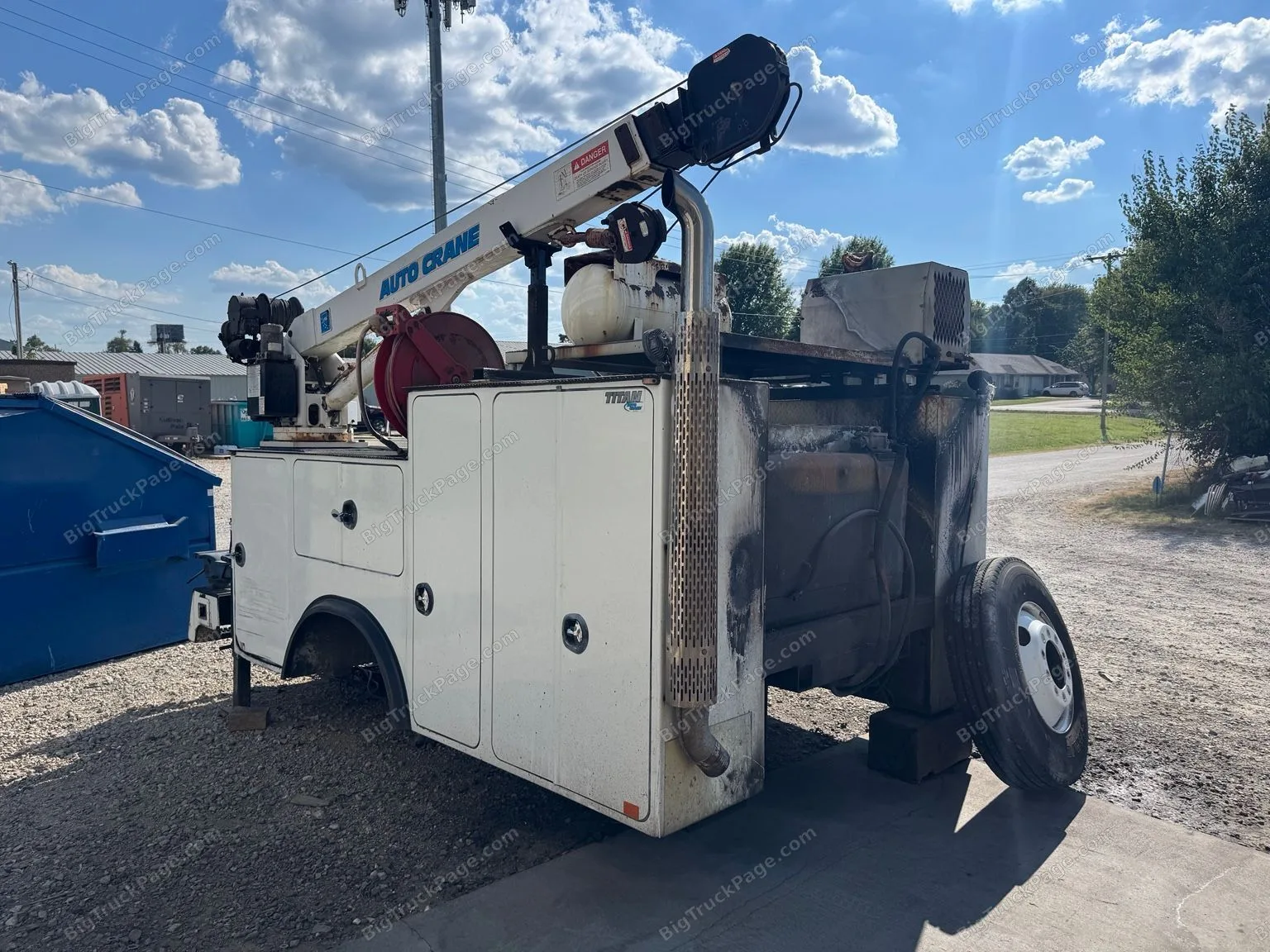 2007 Auto Crane 5005EH 5,000 lb Mechanic Service Body Bed Fire Damage