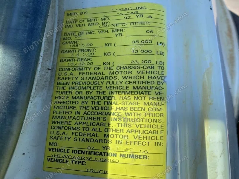2006 INTERNATIONAL SA625 — photo 10
