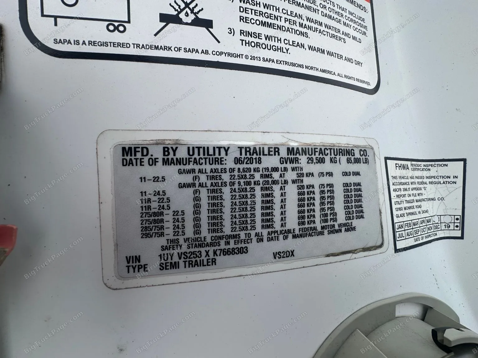 2019 UTILITY TRAILER MANUFACTURER Utility Trailer Manufacturer Van (used) — photo 5 in Strafford, MO | BigTruckPage.com