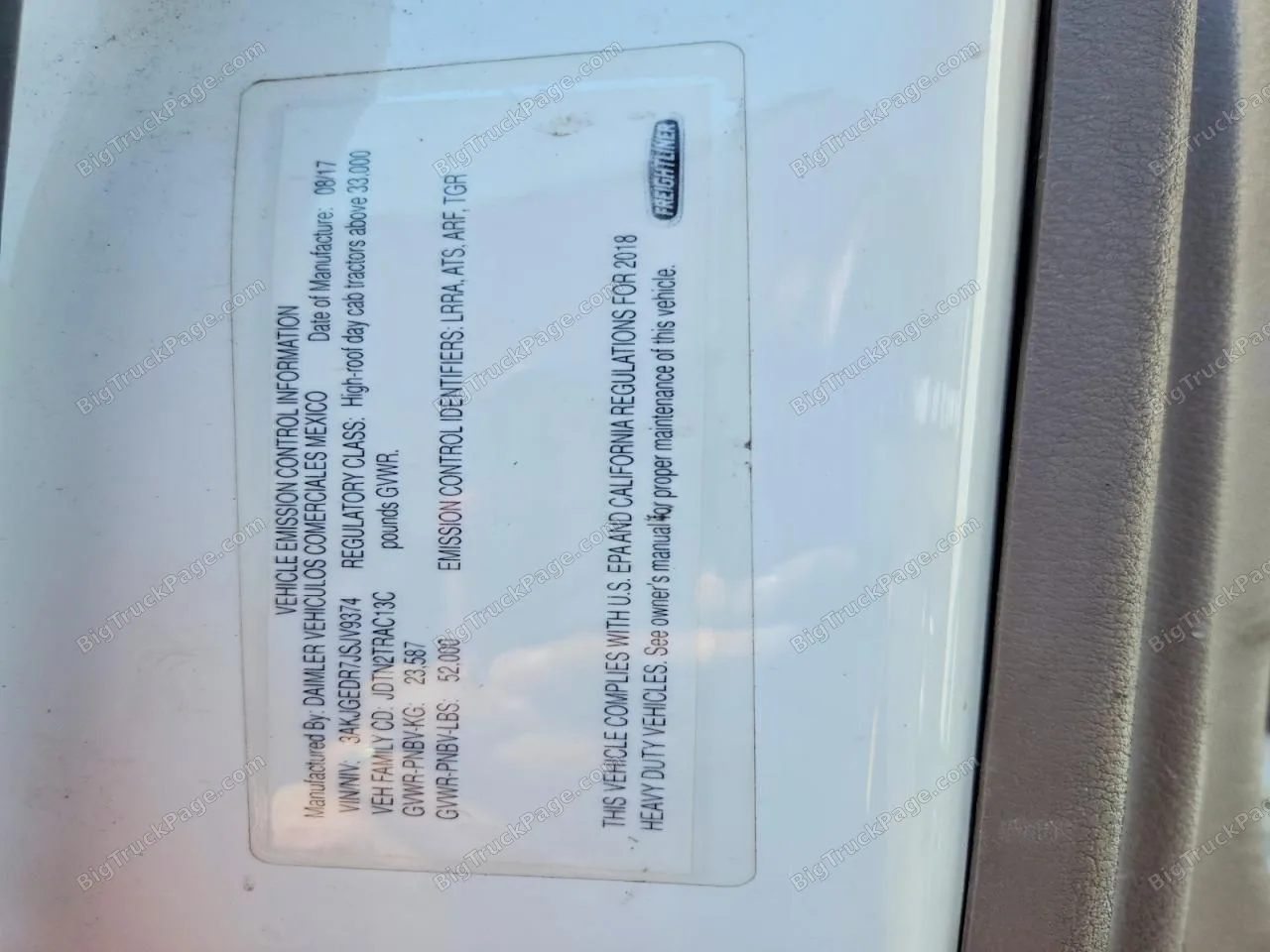 2018 FREIGHTLINER Cascadia — photo 11