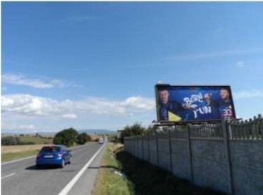 Billboard Kolíňany - Hlavný cestný tah Nitra - Banská Bystrica, smer Banská Bystrica - Billboard na prenájom v hlavný cestný tah Nitra - Banská Bystrica hlavný cestný tah Nitra - Banská Bystrica, smer Banská Bystrica, 2.v.poradí