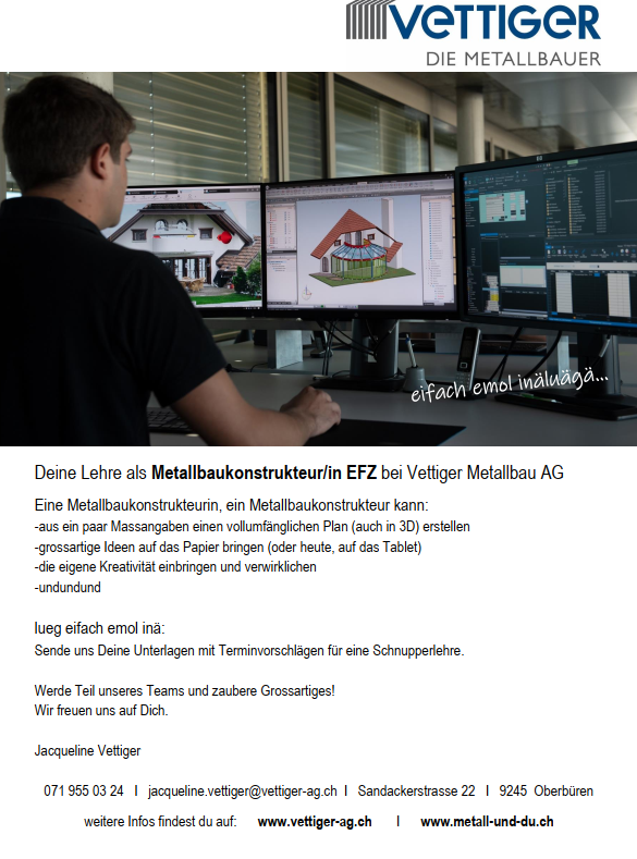 Metallbaukonstrukteur/in EFZ - Bild 1