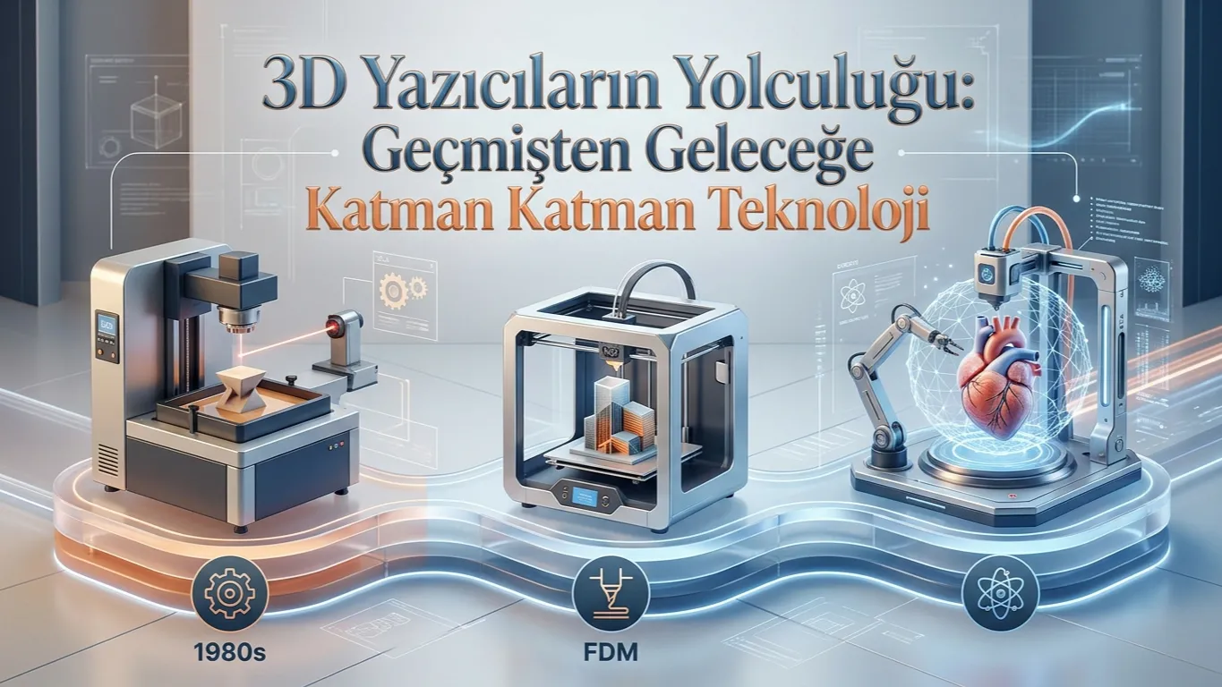 3D Yazıcıların Yolculuğu: Geçmişten Geleceğe Katman Katman Teknoloji