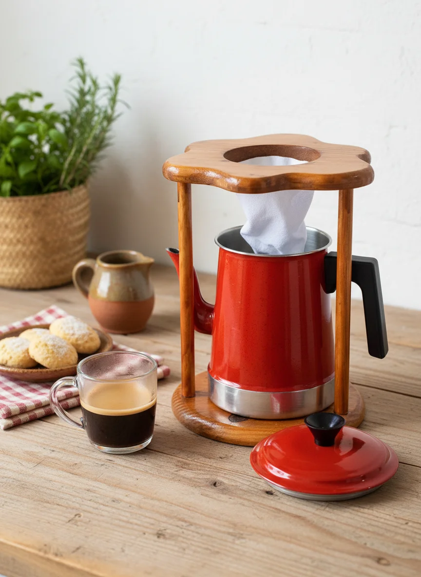 Cafeteira Retrô — Suporte Simples — foto 2