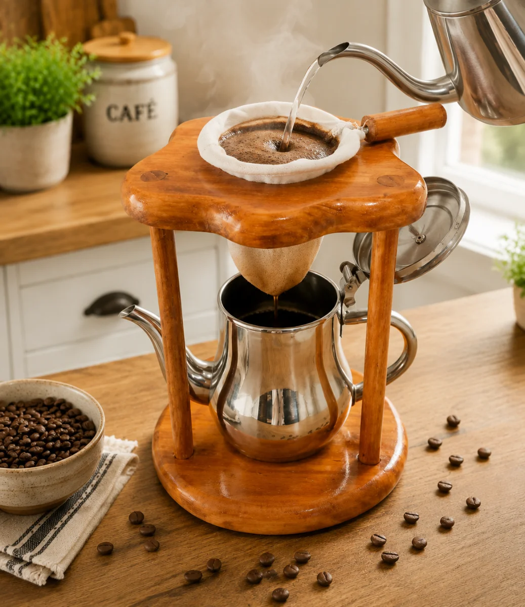 Cafeteira delicada para dois
