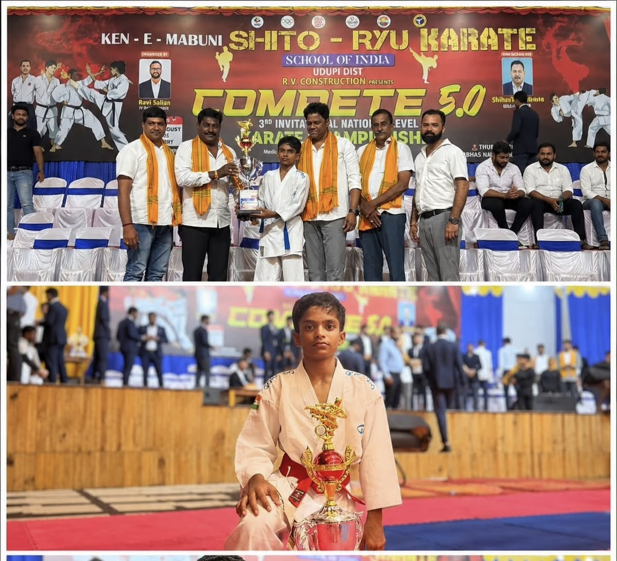 ಕರಾಟೆ ಚಾಂಪಿಯನ್‌ಶಿಪ್‌ನಲ್ಲಿ ಗಯನ್ ಪೂಜಾರಿಗೆ ಕಂಚಿನ ಪದಕ