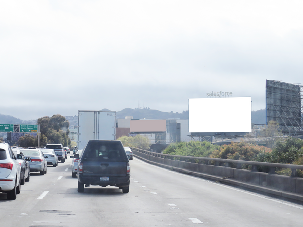 Bay Bridge (I.80) NS 50ft E/O 7th St (Neon Letters) F/E - 2