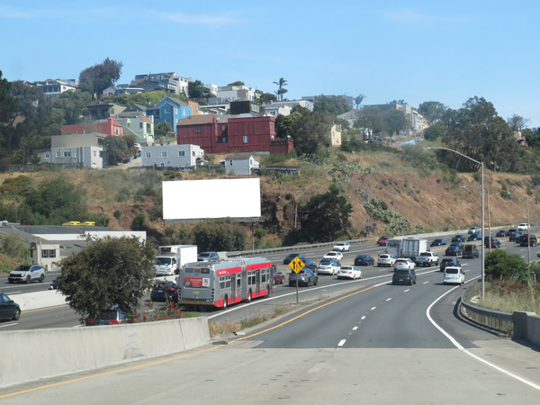 Bayshore Frwy (US 101) WS 900ft N/O Alemany (No Ext/%) F/SE - 1