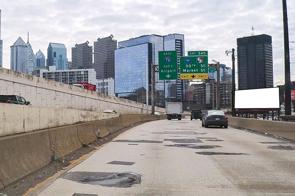 I-76 Schuylkill Xwy SS 500ft E/O I-676 Vine St Xwy F/W - 1