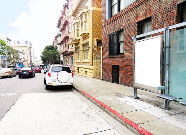 Bush St SS 76ft E/O Leavenworth St F/W - 1