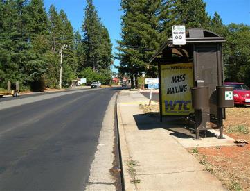 East side of Clark Rd, 50' south of Rossi Way
