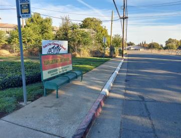 West side of Wilbur Ave, 500' north of Del Monte