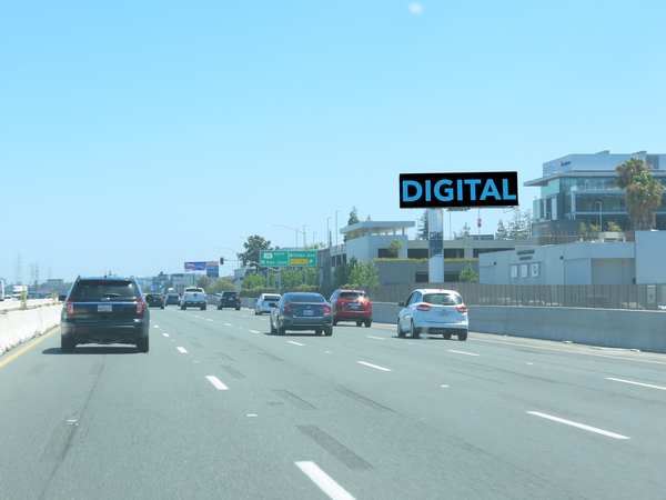 Bayshore Frwy (US 101) WS 0.5 mi S/O Holly St (%) - F/N