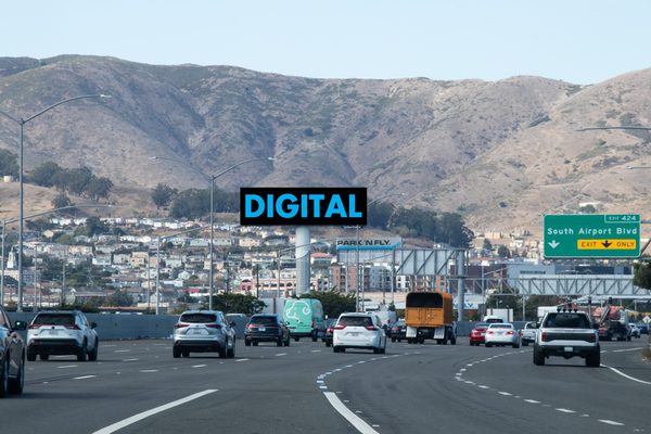 Bayshore Frwy (US 101) WS .8 mi N/O San Francisco Airport (I-380)(%) F/S -2
