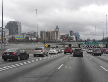 E/S I-85/75 Connector 150' N/O 14th street LHR F/NW