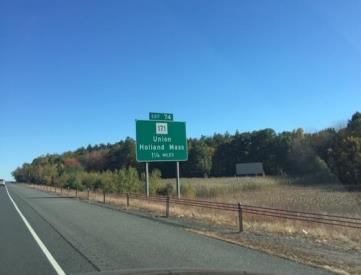 I-84 eastbound 1.4 mi W/O Exit 74 ss, Union CT