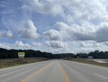 HWY 62, .136 miles east of Old Liberty Rd.-Top