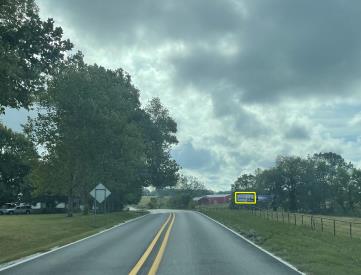 HWY 62, .17 miles east of HWY 37-Left