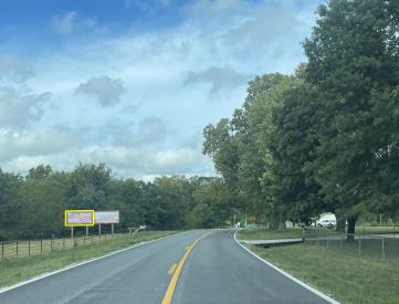 HWY 62, .17 miles east of HWY 37-Left