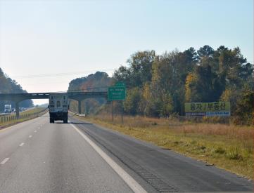 N/S I-85 .9 MI N/O WAUGH EXIT F/E