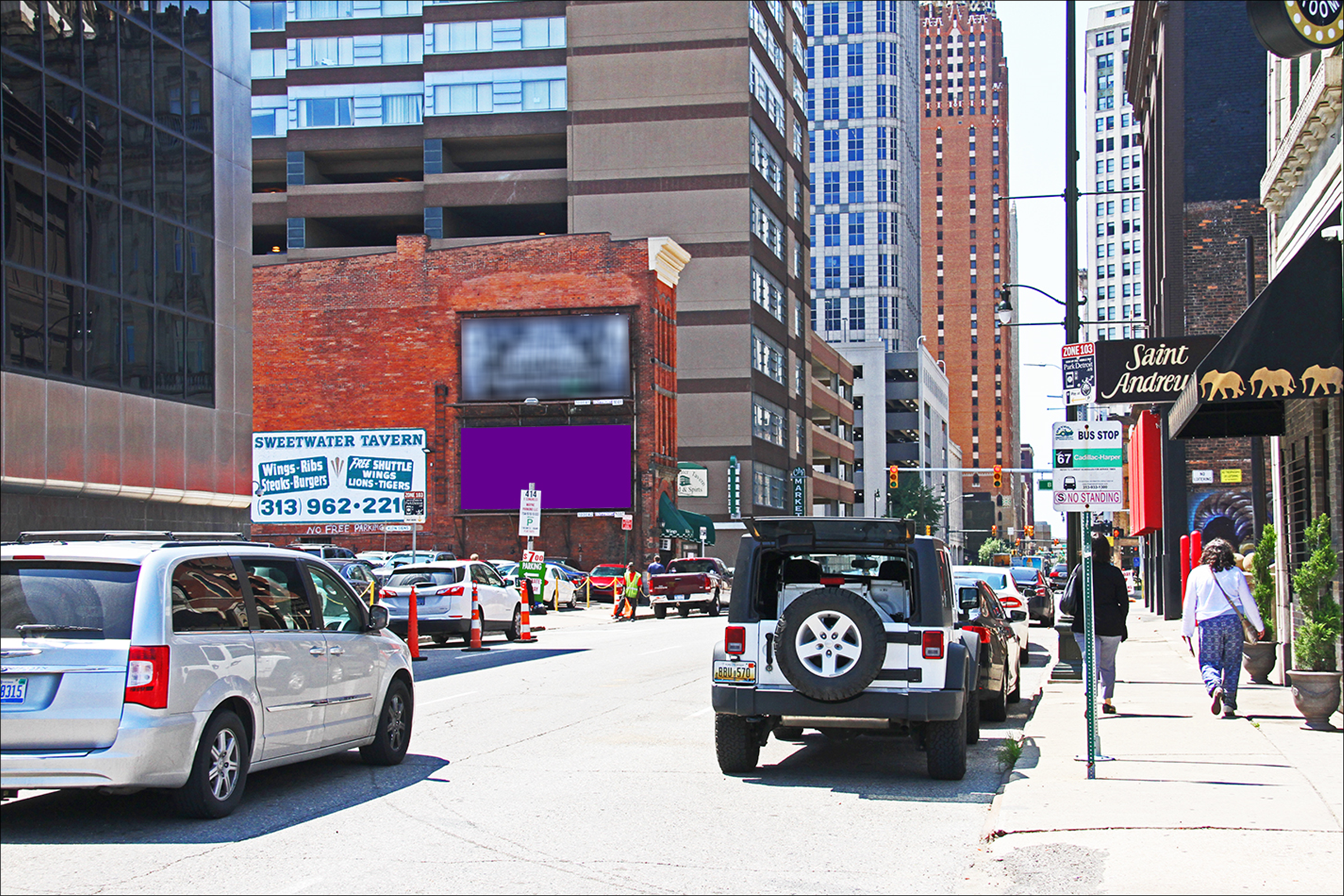 E. Congress St W/O Beaubien St S/S