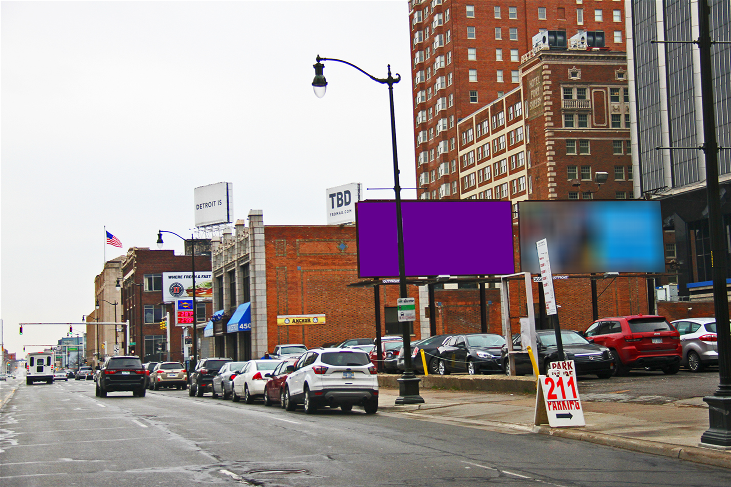 W. Fort St. W/O Cass Ave. N/S