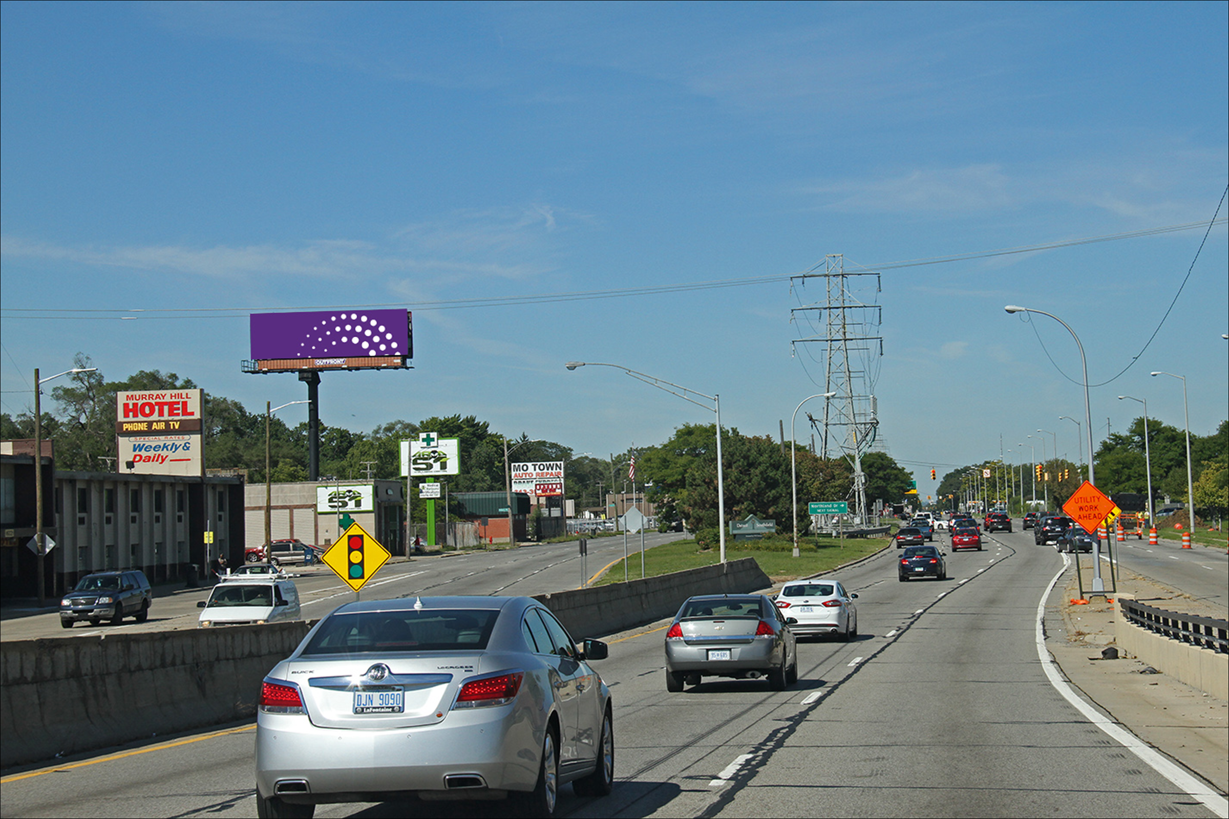 W. Eight Mile Rd W/O Lodge Fwy (M-10) S/S