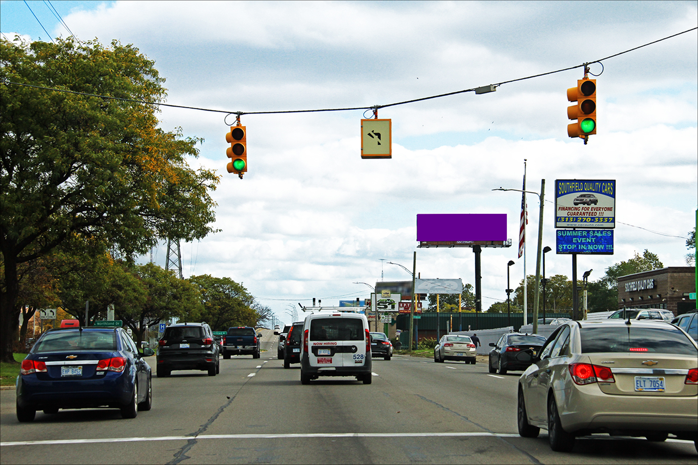 W. Eight Mile Rd W/O Lodge Fwy (M-10) S/S