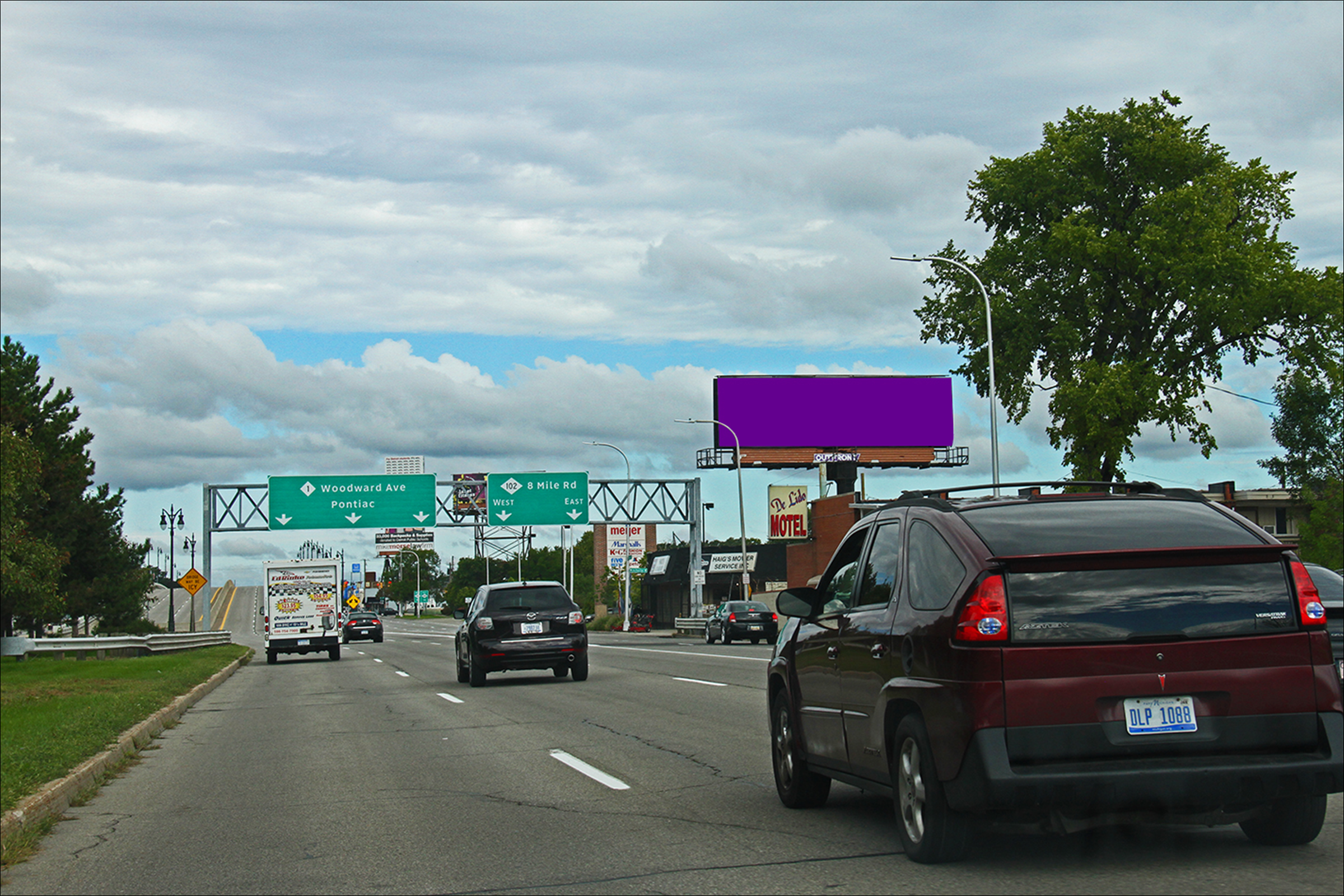 Woodward Ave .2 mi S/O Eight Mile Rd E/S