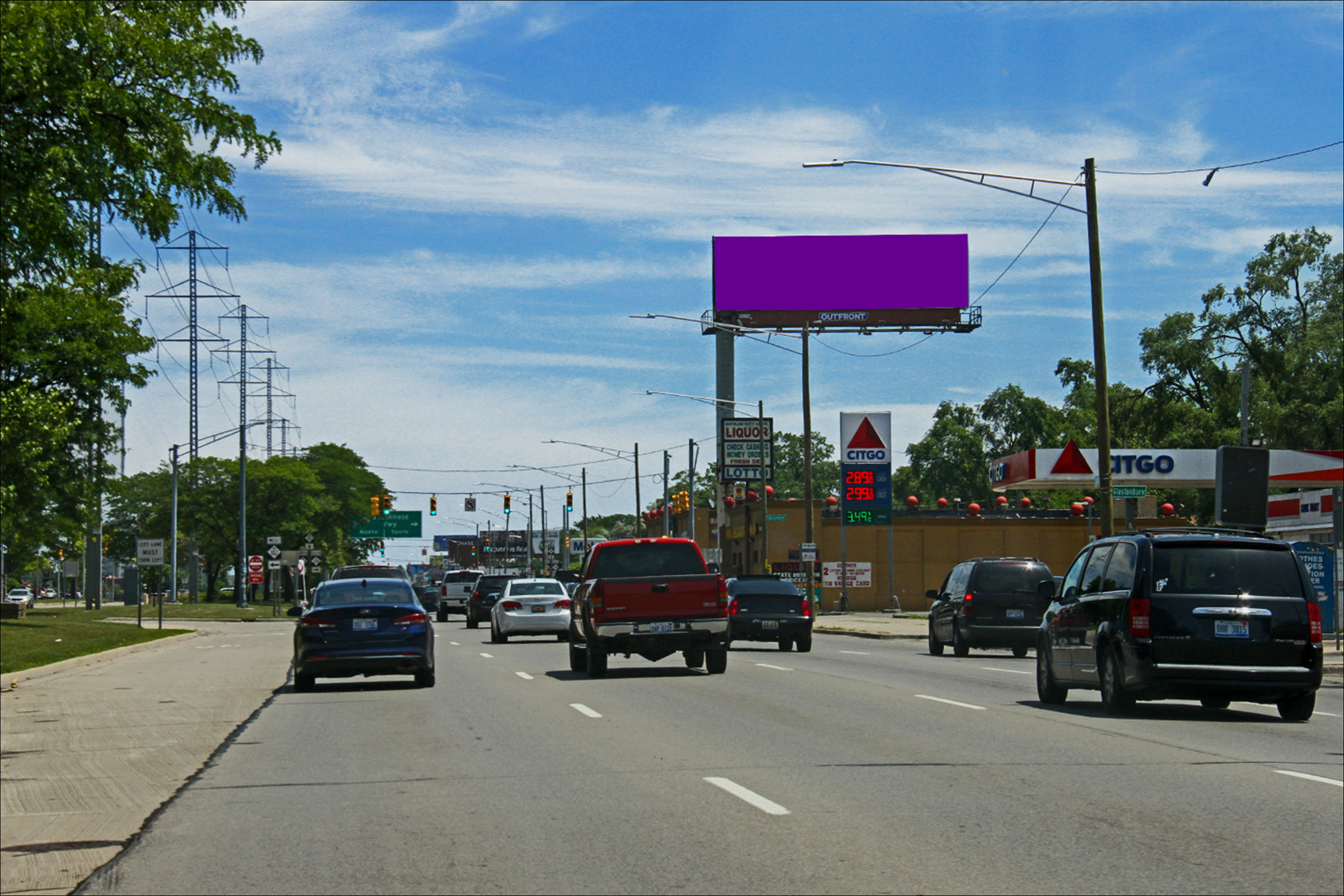 W. Eight Mile Rd 500' W/O Southfield Fwy (M-39) S/S