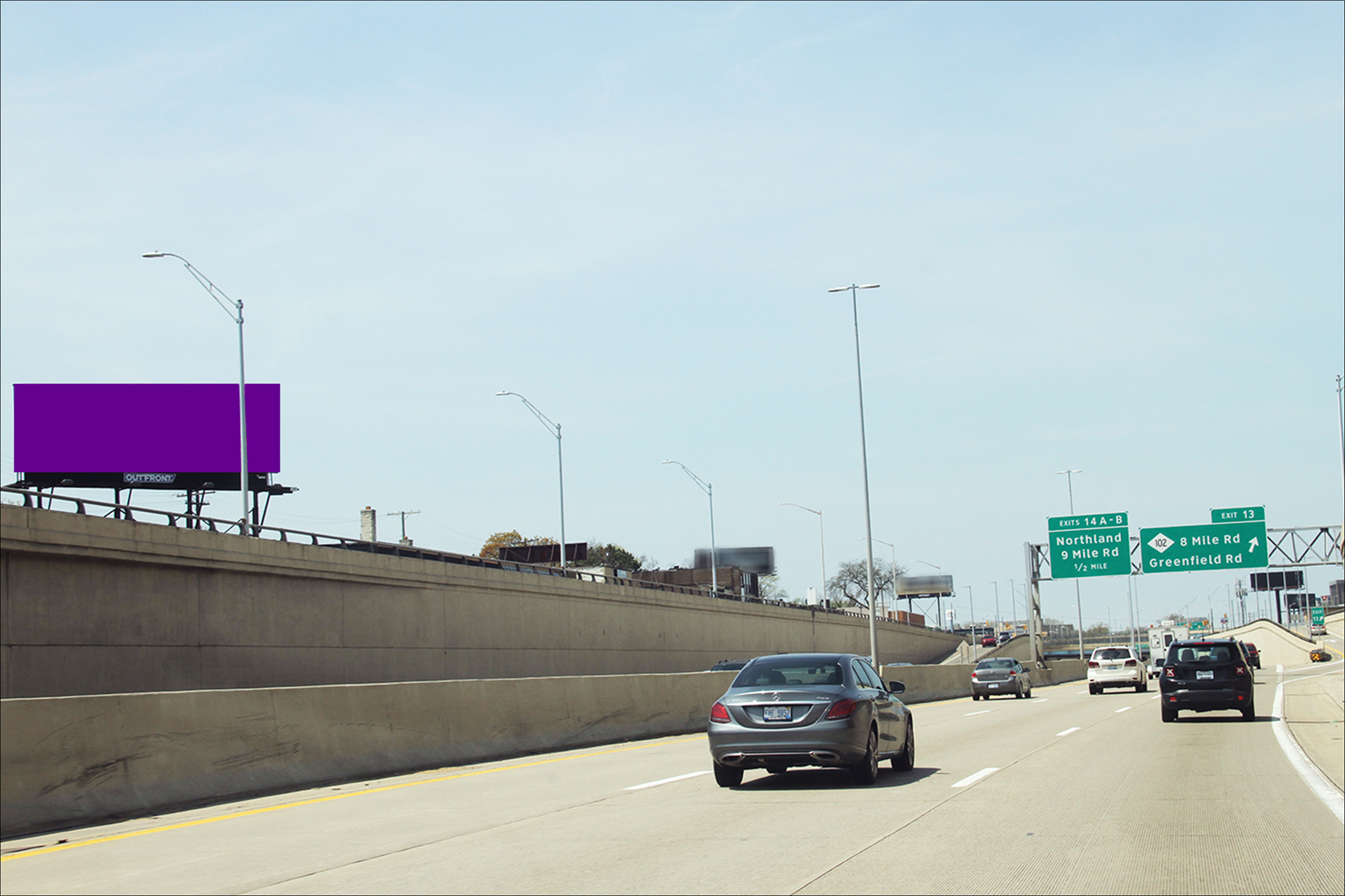 Lodge Fwy. S/O Whitcomb Ave. W/S