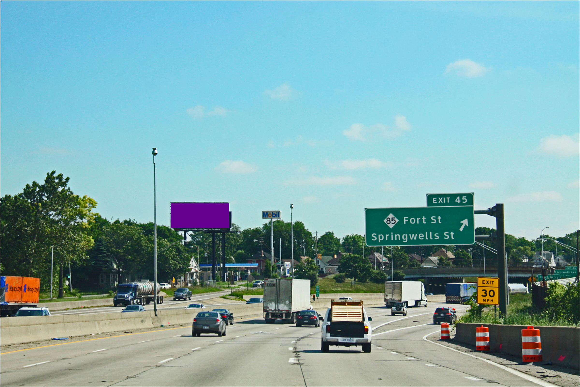 S. I-75 Fwy & Springwells W/S
