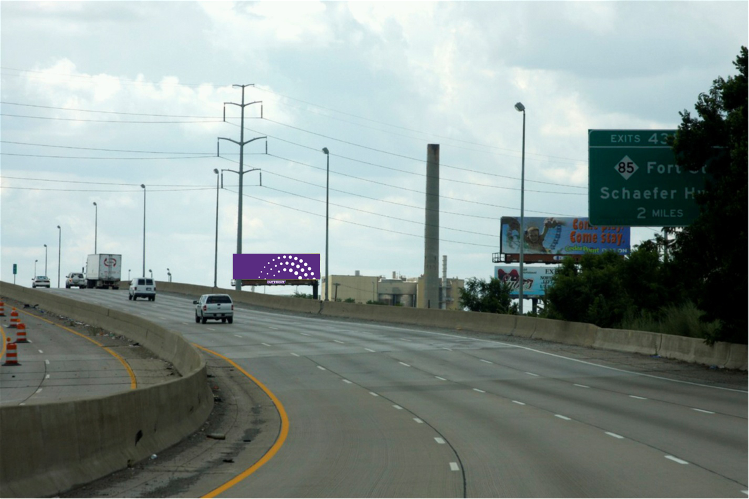 S. I-75 Fwy 50 ft S/O Dearborn St. W/S