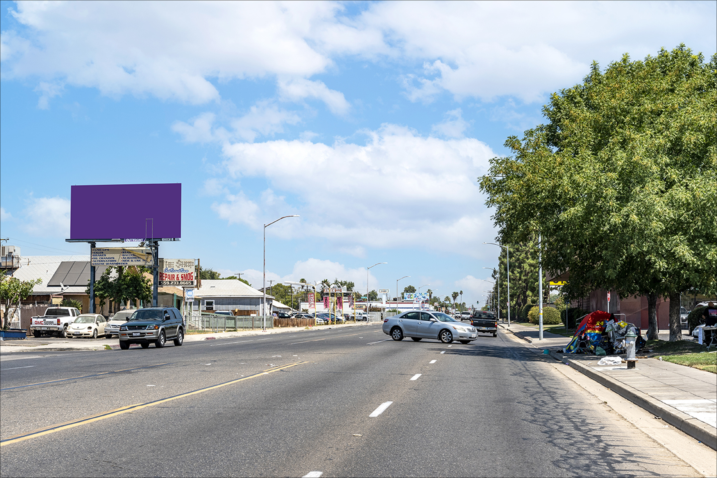 Tulare 65 ft E/O Third St N/S