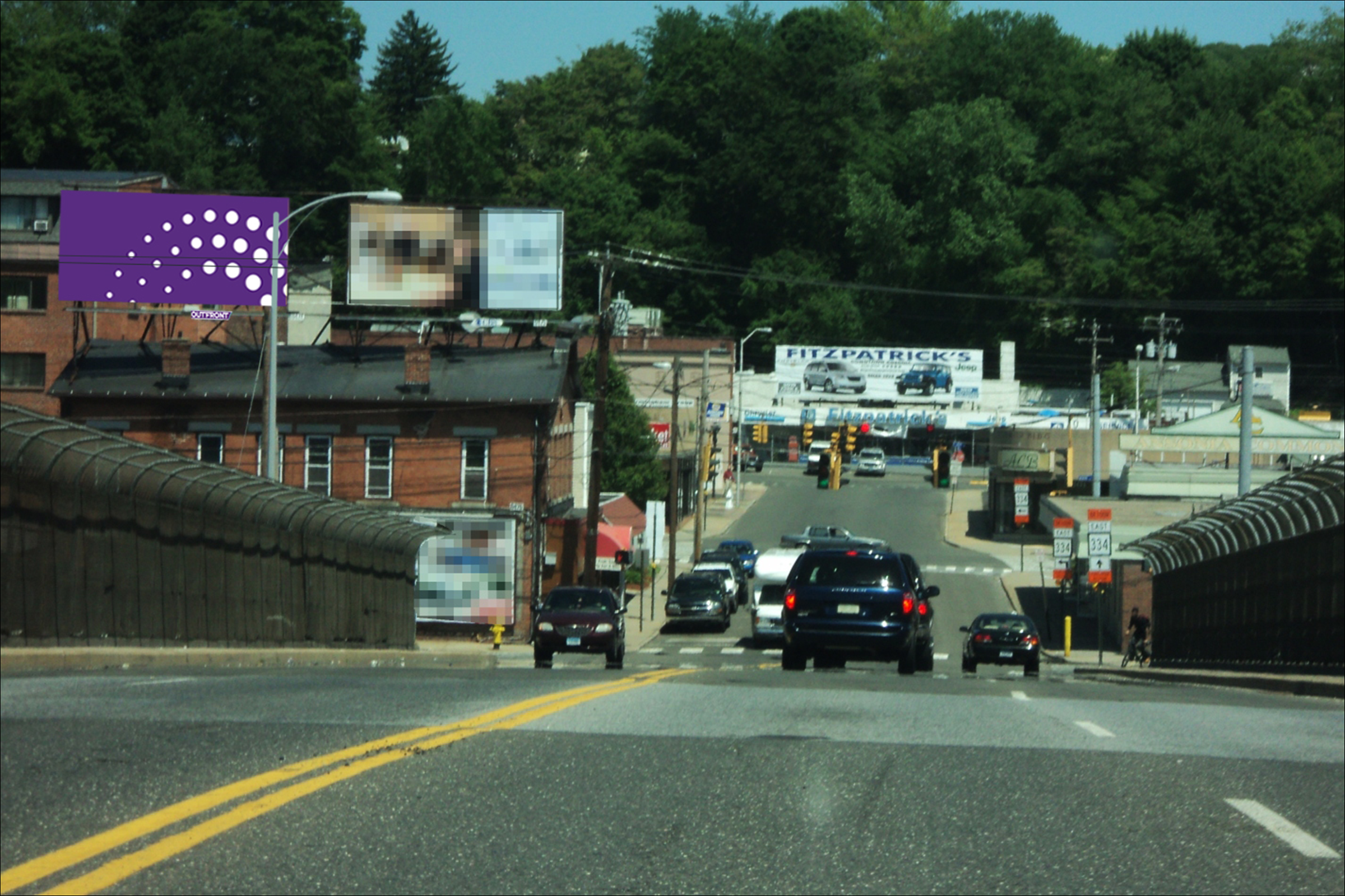 Bridge St 10 ft E/O W. Main St (Roof) N/S