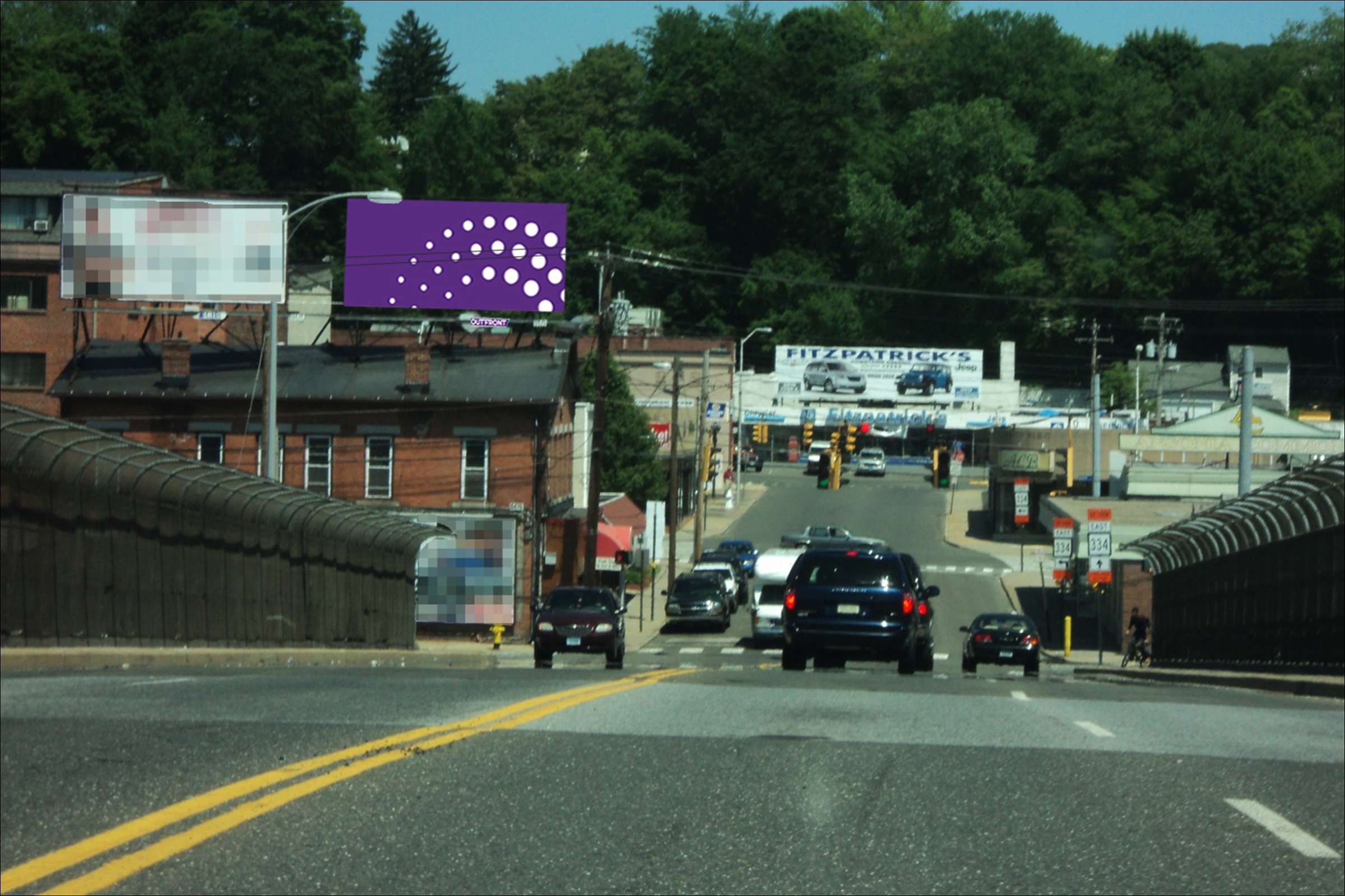 Bridge St 10 ft E/O W. Main St (Roof) N/S