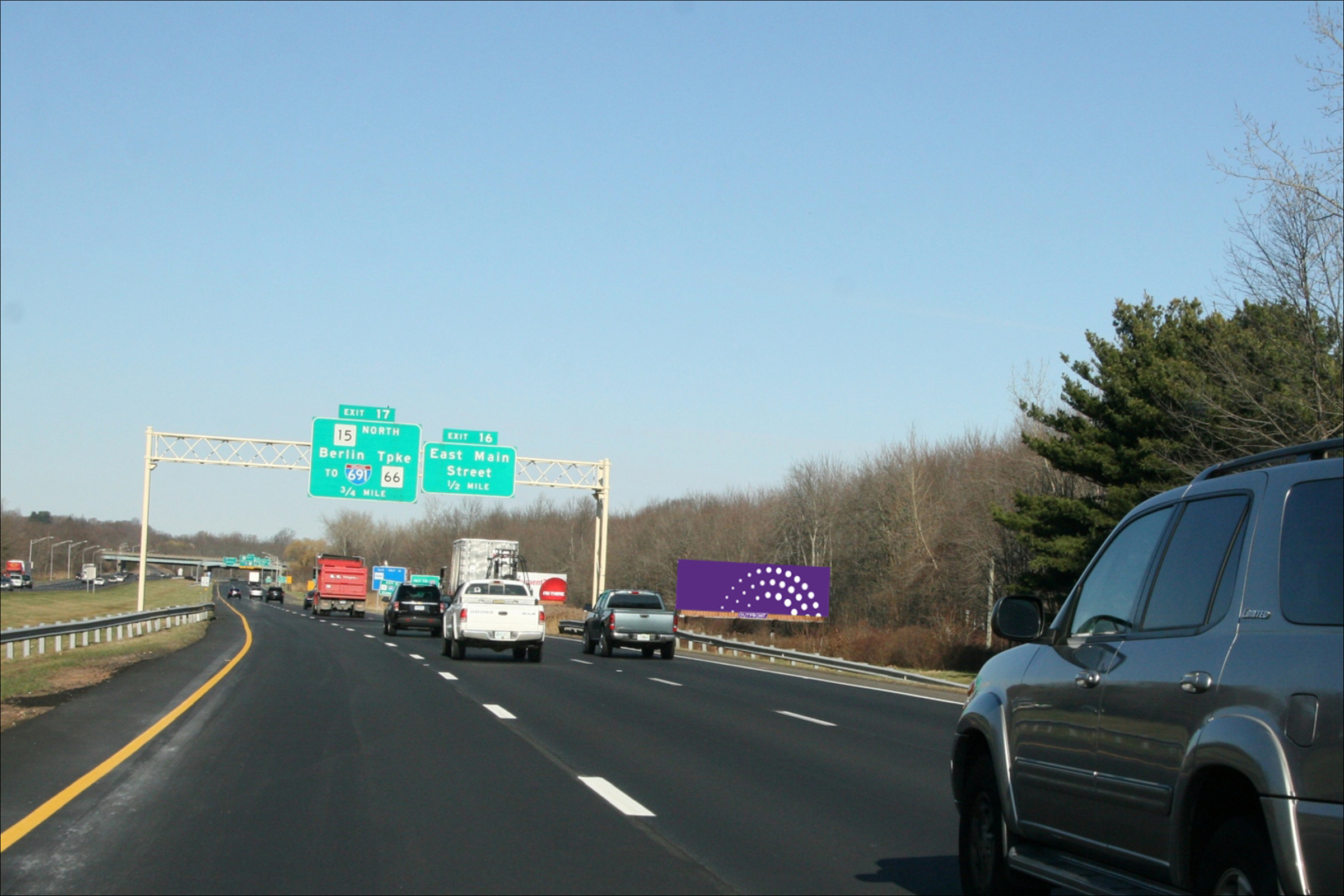 I-91 1,700 ft S/O Exit 16 E/S