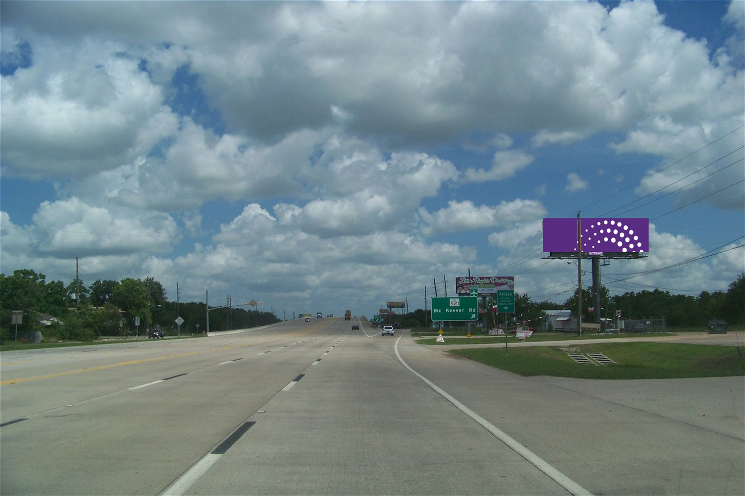 Hwy 6 1930 ft N/O Hwy 521 W/S