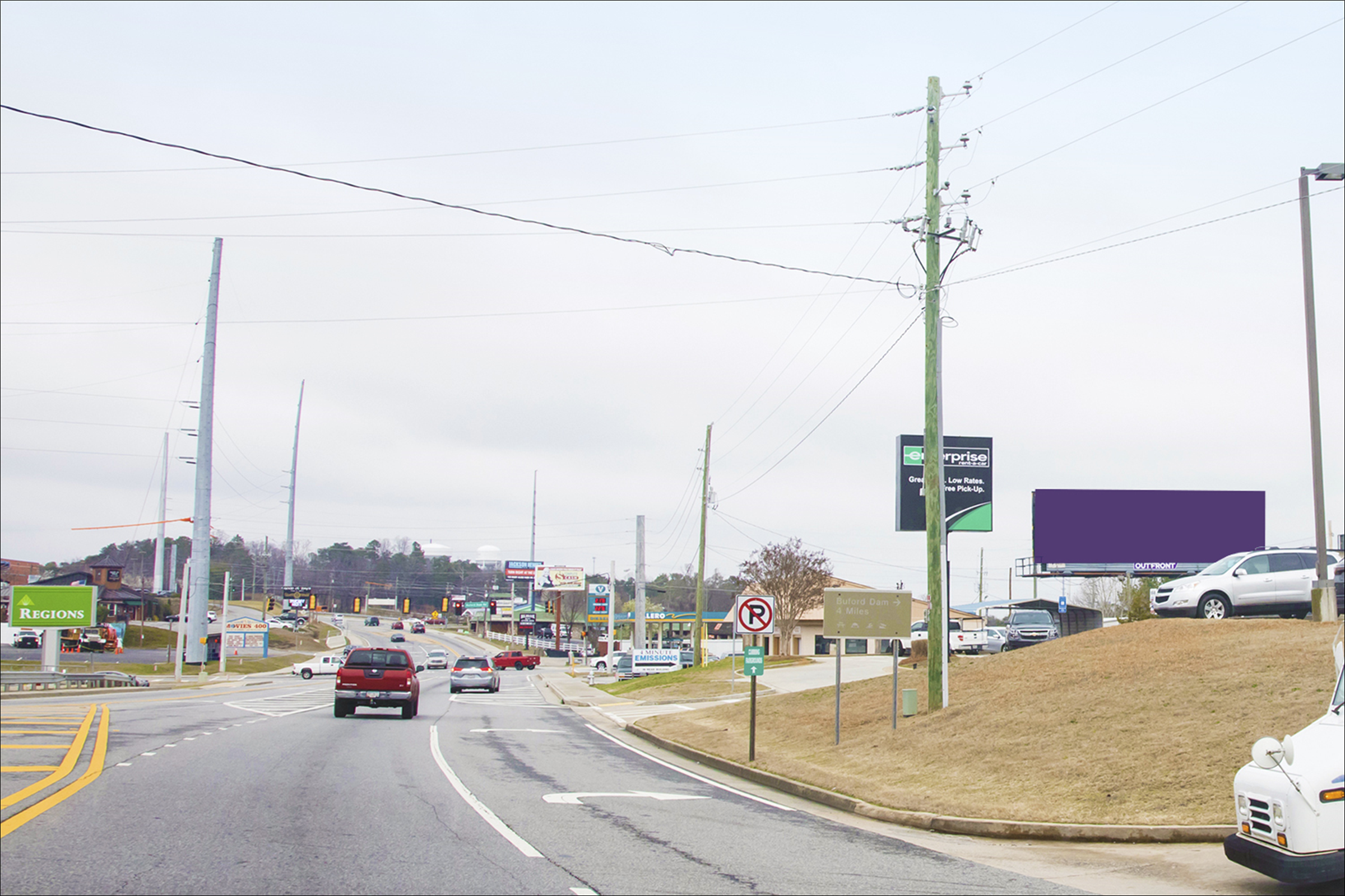 Hwy 9 (Atlanta Rd) 150 ft S/O Buford Dam Rd. E/S