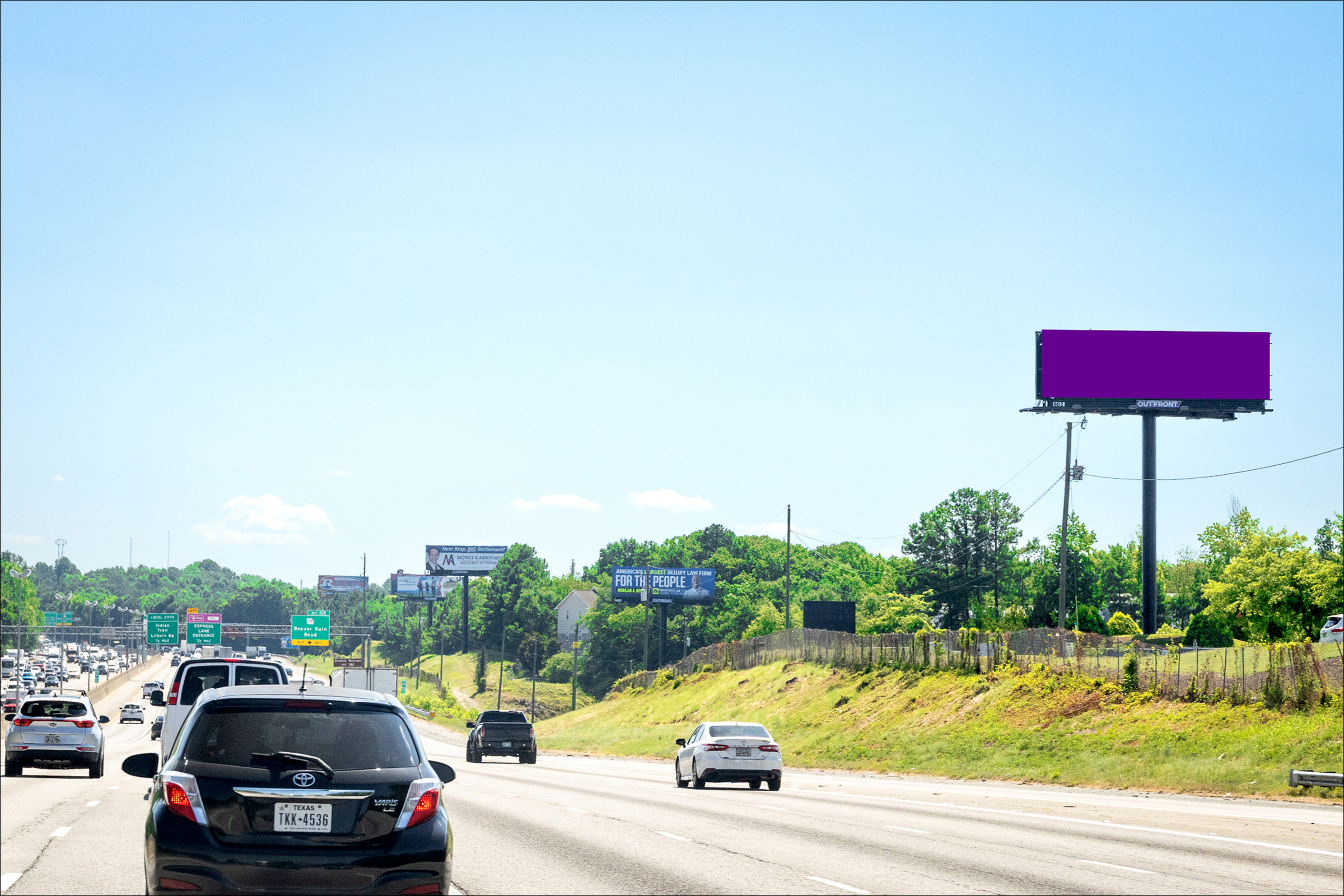 I-85N 0.35 mi S/O Steve Reynolds Blvd W/S