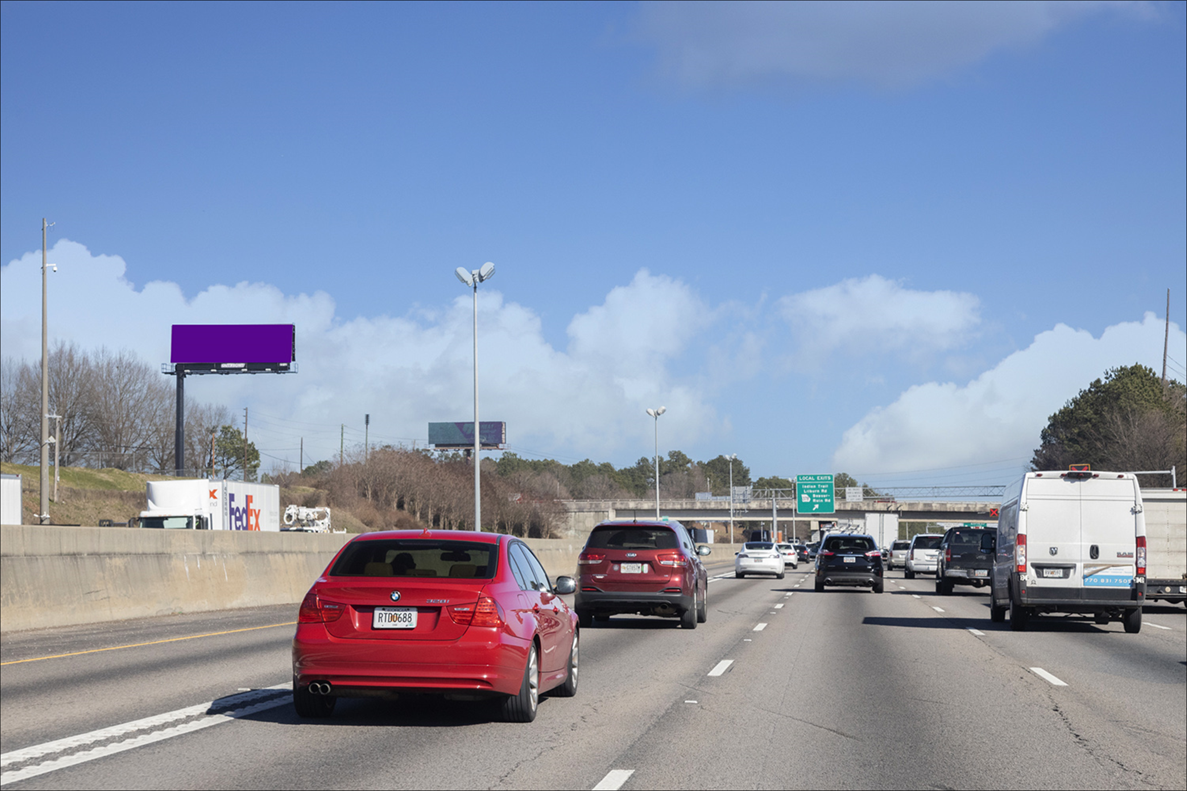 I-85N 0.65 mi N/O Jimmy Carter Blvd W/S