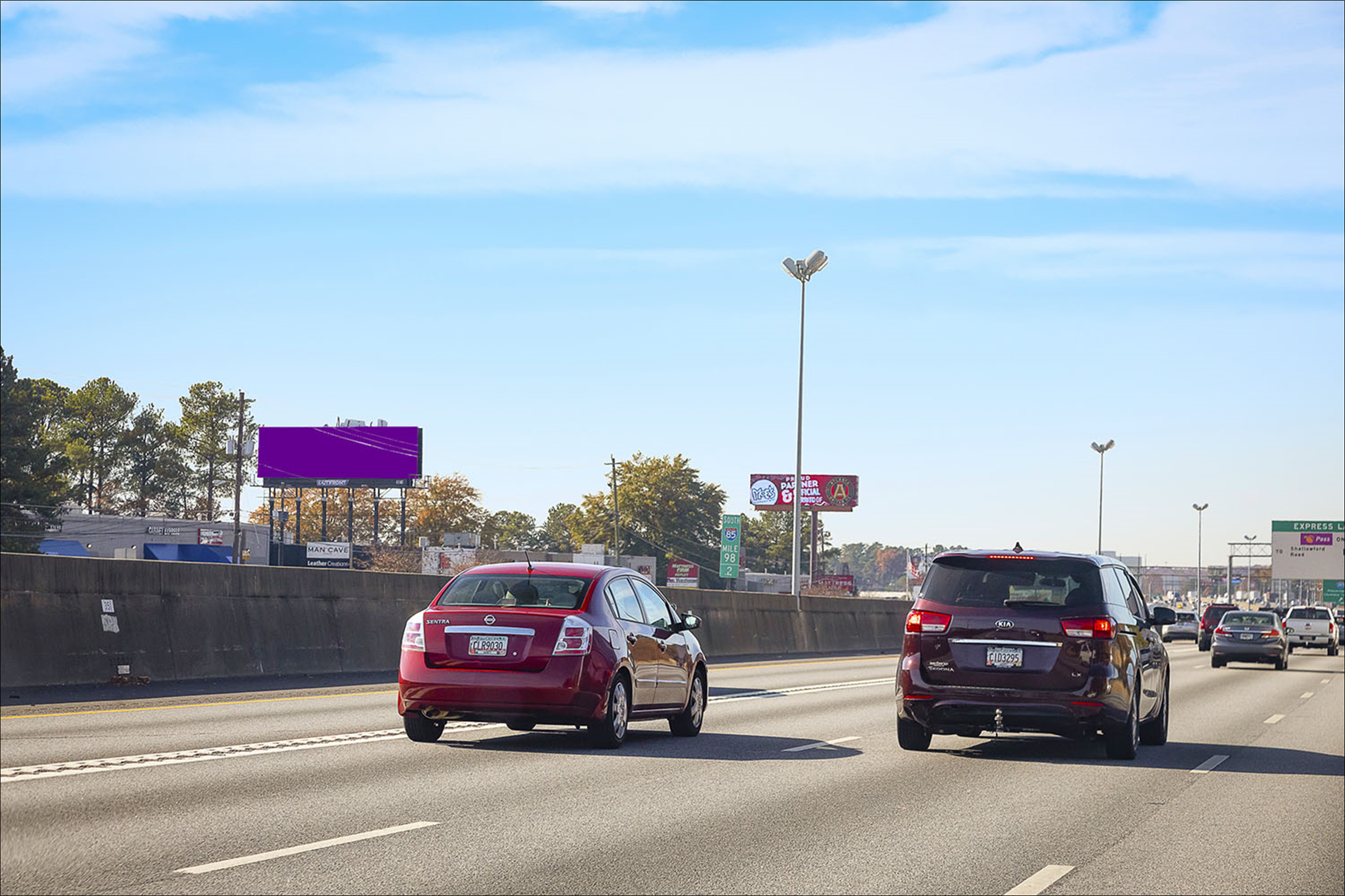 I-85N 0.66 mi S/O Jimmy Carter Blvd E/S