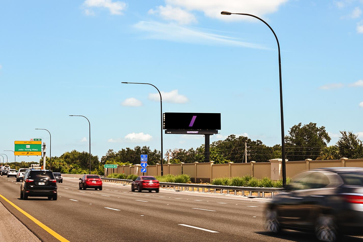 East West Expressway (SR 408), .30 mi E/O John Young Parkway;  N/S