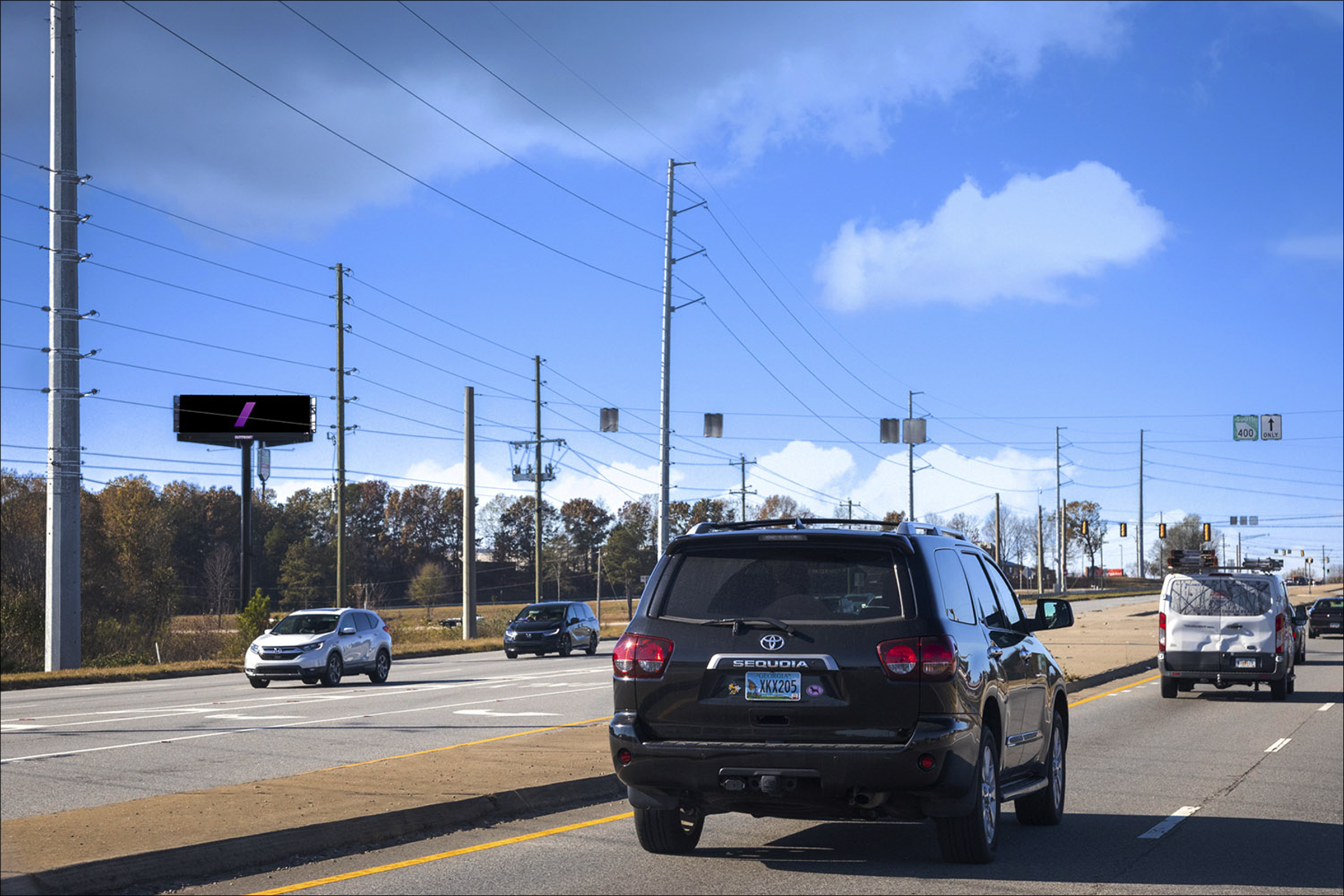 Hwy 20 (Buford Hwy) 100 ft E/O Hwy 400 S/S