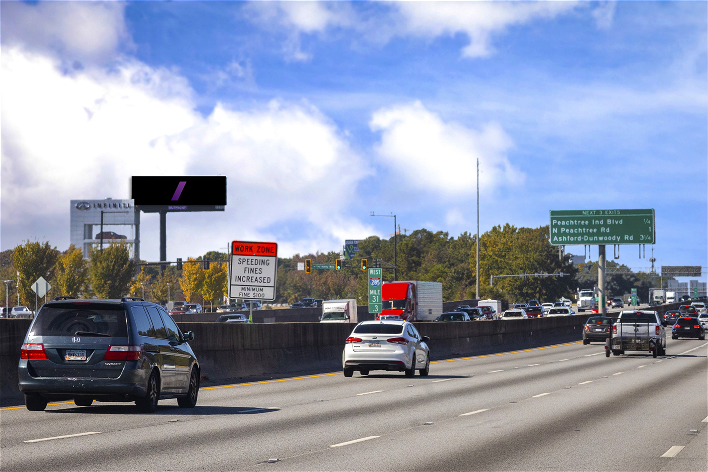 I-285 0.25 mi E/O Peachtree Industrial Blvd S/S