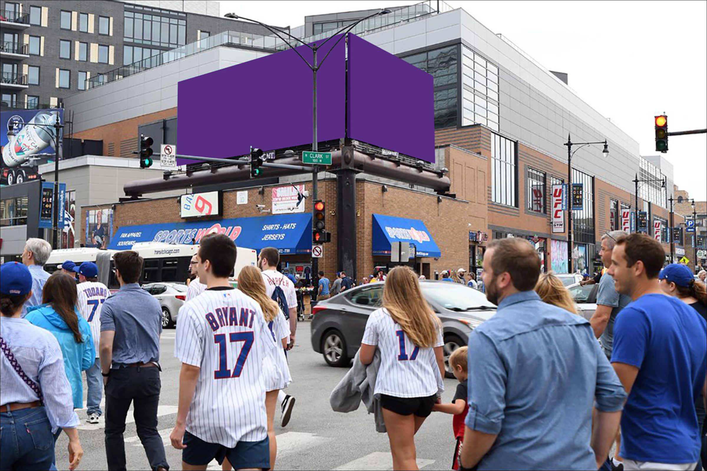 Clark Street @ Addison E/L (Wrigley Wrap)