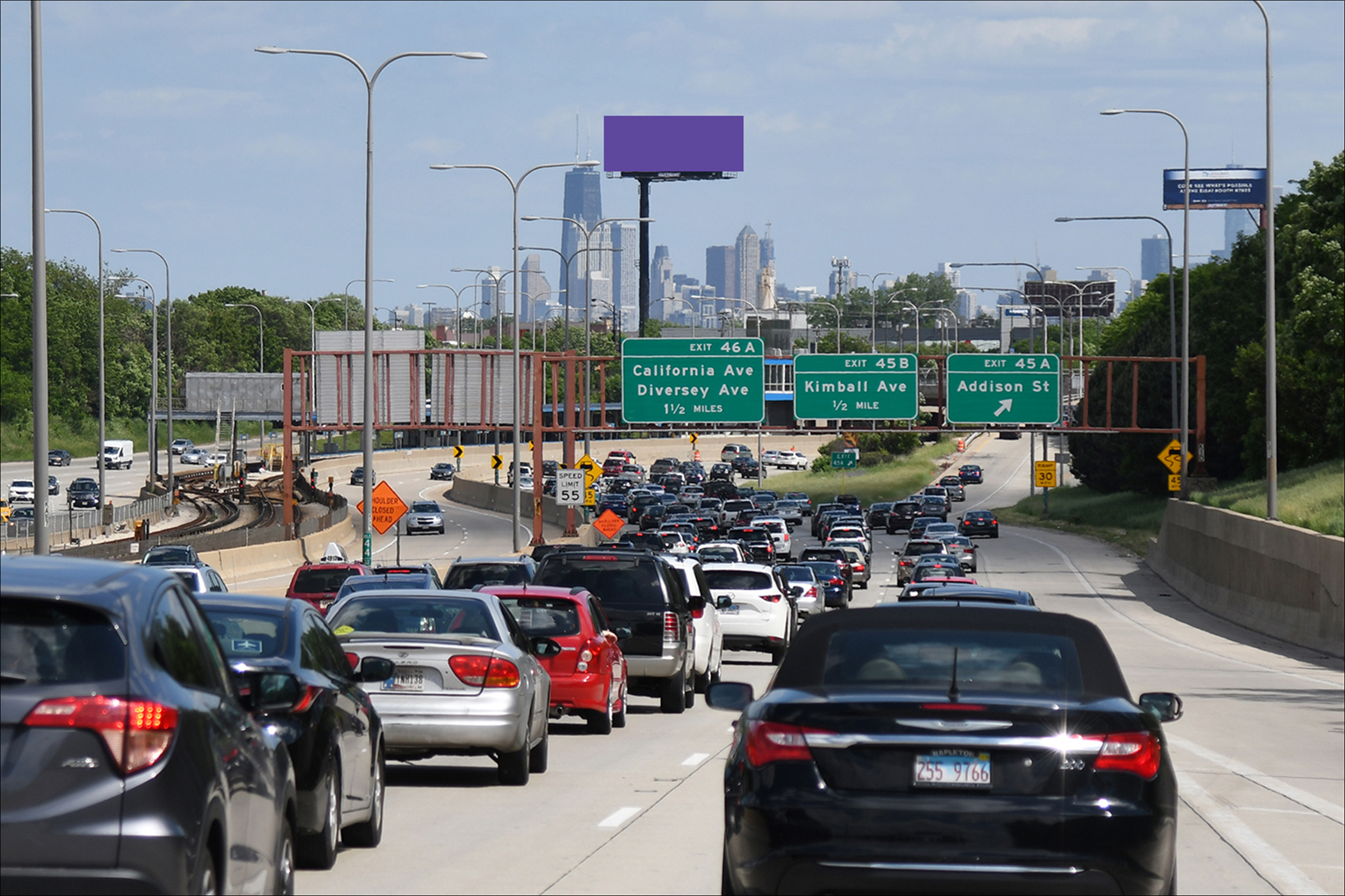 Kennedy (I-90/I-94) 465' s/o Addison E/L