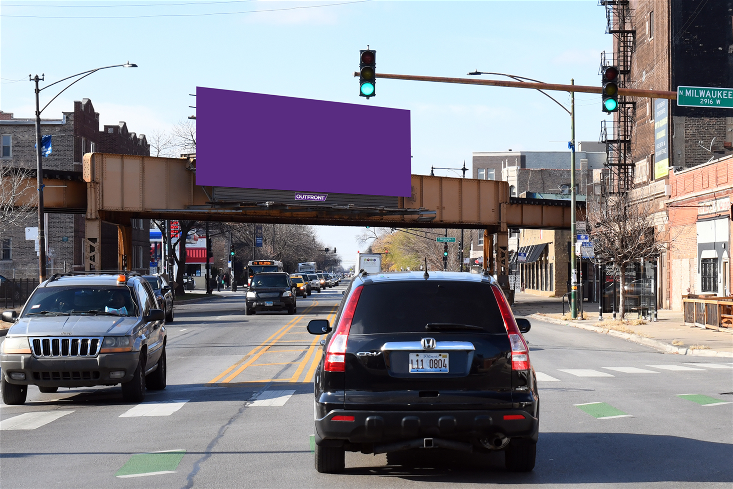 Fullerton Avenue @ Milwaukee Avenue C/L