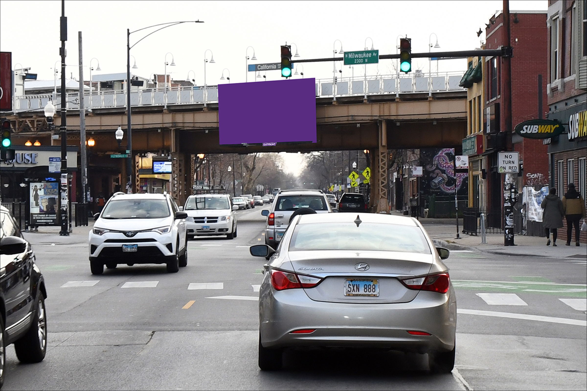 California Avenue 163 ft S/O Milwaukee Avenue CL